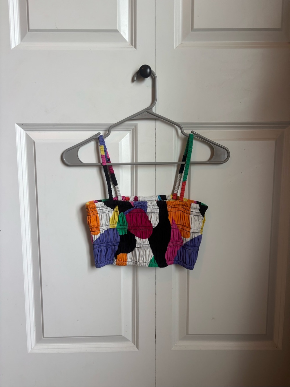 a new day Multicolor Smocked Crop Top